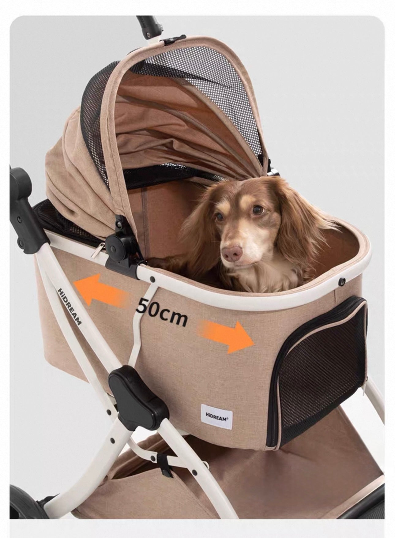 HiDREAM Lightweight Pet Stroller With One-Touch Fold