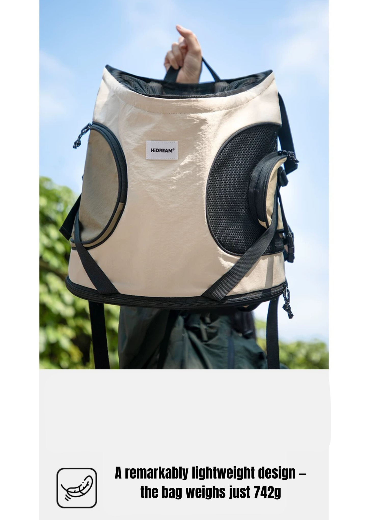 HiDREAM Front-Style Pet Carry Tote Bag